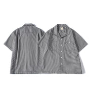 Front and back view of men’s houndstooth casual summer shirt
