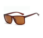 Men’s polarized square sunglasses with brown lenses
