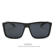 Front view of men’s polarized square sunglasses

