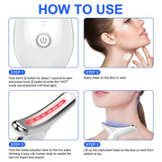 How to use the neck beauty massager with LED light therapy