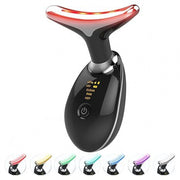 Neck beauty massager featuring 7-color LED light therapy modes
