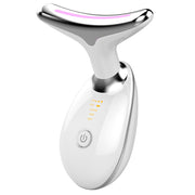 White neck beauty massager with vibration massage

