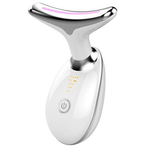 White neck beauty massager with vibration massage
