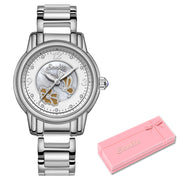 SUNKTA women’s ceramic quartz watch Silver White
