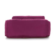 Bottom view of women’s nylon crossbody messenger bag showing reinforced base
