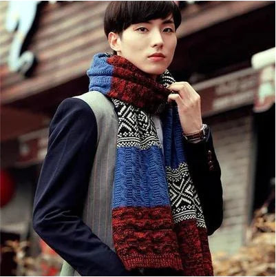 Knitted Long Scarf for Men